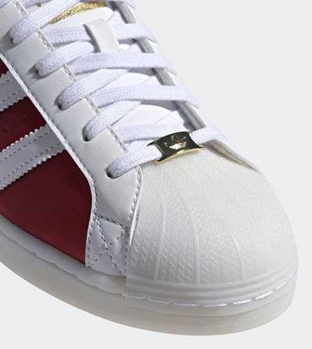 Image of adidas Mens Superstar Low Shoes, FTWWHT /FTWWHT /Goldmt Size 7