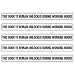 Accuform Signs LADM533VSP Safety Label, Legend THIS DOOR TO REMAIN UNLOCKED DURING WORKING HOURS, 2" Length x 24" Width x 0.004" Thickness, Adhesive Vinyl, Black on White (Pack of 5)