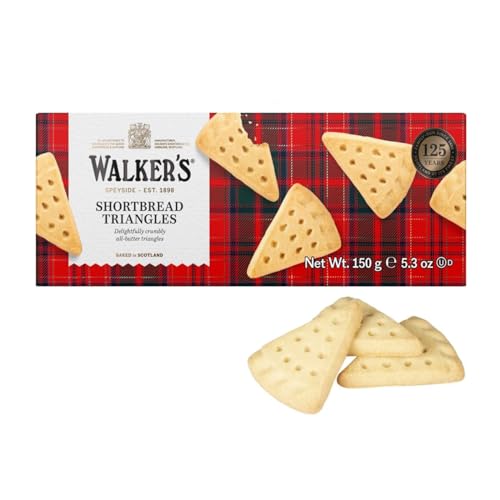 Walkers | Schottische dreieckige Kekse | Mürbeteigkekse Buttersalz - 1 Karton | Traditionelle englische Shortbread-Kekse mit reiner Butter