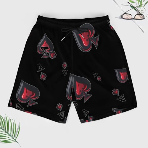 Aceess Cards Poker Men's Swim Trunks Quick Dry Board Shorts Swim Shorts Swimwear with Compression Liner3