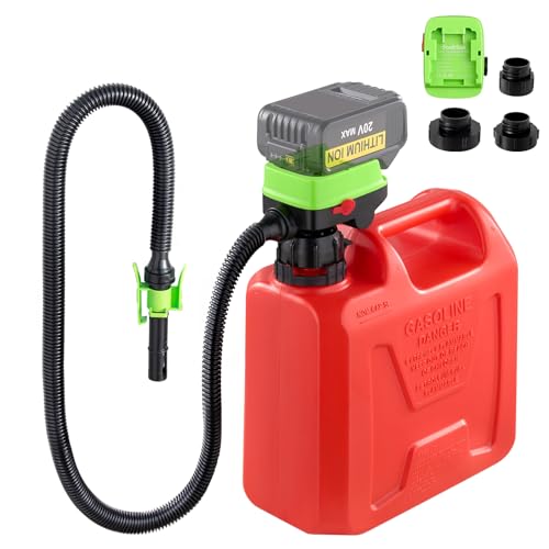 Fuel Transfer Pump with Auto Stop Sensor(3.2 GPM) Compatible with DeWalt DCB20 & Milwaukee M18 Batteries(Not Included), Portable Fuel Pump, 41