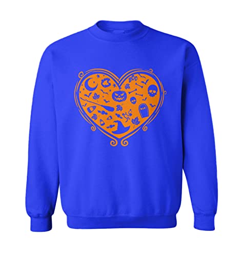 Halloween Heart - Fall Autumn Icons Toddler Fleece Crewneck Sweater