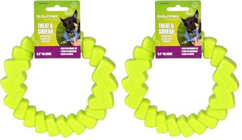 Gnawsome Treat & Squeak- Chartreuse pack de 2 miniatura 1
