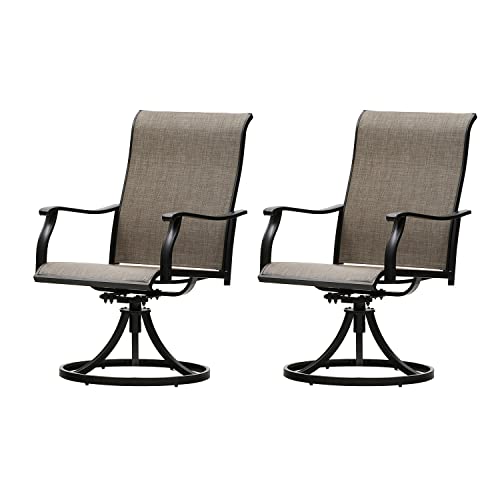 VICLLAX Patio Dining Chairs Set of 2, Textilene High Back Outdoor