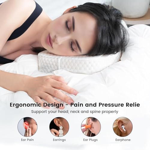 Coussin de piercing d'oreille carré pour dormir de côté sans gêne - 6