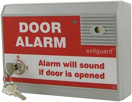 Hoyles EX106R Mains Exit Guard Alarm Comes with Integral Key Switch, 230 V, Grey