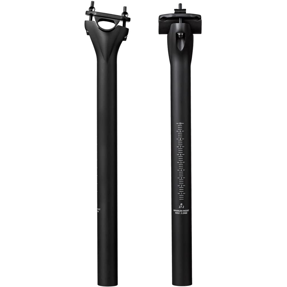 QIKU Carbon Fahrrad Sattelstützen MTB Sattelstütze/Rennrad Sattelstütze 27.2/31.6 * 350/400MM