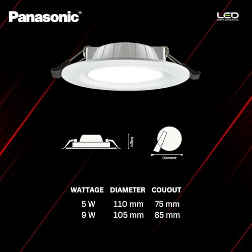 Panasonic 9W LED Concealed Downlighter, 85mm, Natural White - Image 3