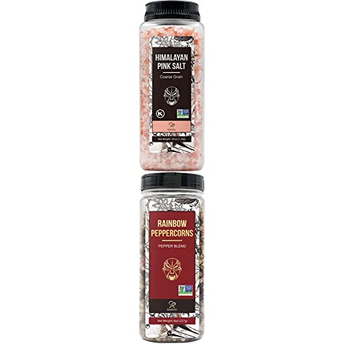 Soeos Himalayan Pink Salt 39Oz (1.1Kg)+ Soeos Rainbow Peppercorn Mix 8Oz (Pack Of 1) #TOP5