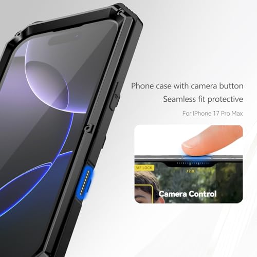 Coque en métal iPhone 17 Pro Max robuste protection intégrale noire - 5