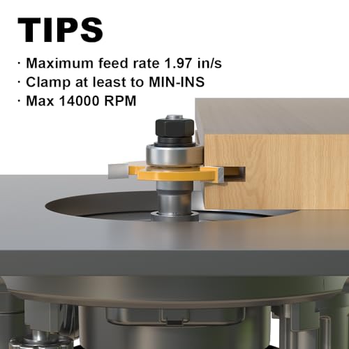 Image of 1 /2 Shank 3 Wing Slotting Cutter Router Bit for T-Molding Slot Cutting | 7 /32 inch Carbide Height