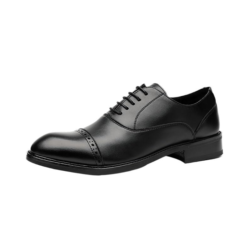Classic Man Retro Leather Shoes Lace Up Mens Business Dress Office Shoe Fashion Wedding Party Suit Oxfords British Style
