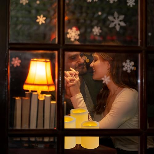 Image of VIEWELLD Flameless Candles with Remote, Battery Operated Candles, LED Pillar Candles with Timer 2 /4 /6 /8 Hours, Real Wax Pack of 3, Indoor Home Decor (Ivory)