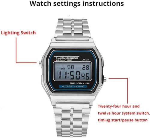 Image of Acnos Premium Brand Digital 4 Colours Square Dial Unisex Wrist Watch for Men Women Pack of 1 (WR)