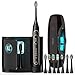 Fairywill PRO Sonic Electric Toothbrush with UV Sanitizer, Ultraviolet Sanitizing Charging Base& Sterilizing Charging Travel Case, Caring Rechargeable Whitening Toothbrush Family Set, 8 Brush Heads