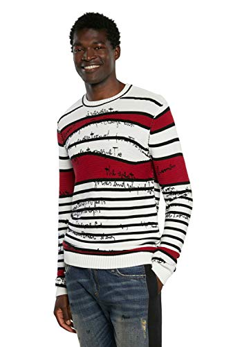 Desigual JERS_ATLANTICO Sudadera, Blanco, XXL para Hombre