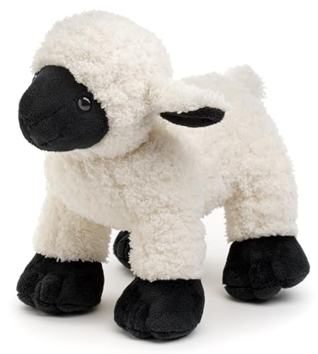 Uni-Toys - Cordero Blanco y Negro - 19 cm (Longitud) - Oveja de Peluche, Peluche de Granja Uni-Toys - Cordero Blanco y Negro - 19 cm (Longitud) - Oveja de Peluche, Peluche de Granja