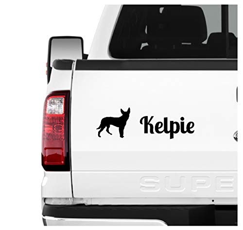 siviwonder Kelpie Australian Barb Aufkleber 3er Set Hundeaufkleber Hundemotiv Hund Folie Farbe Schwarz, Größe 10cm
