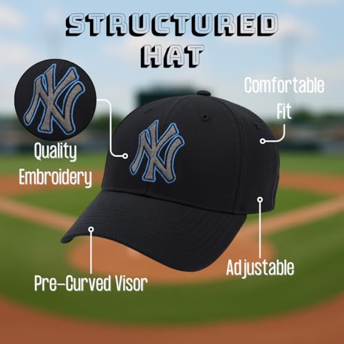 Gorra deportiva negra con logo ajustable para niños miniatura 6