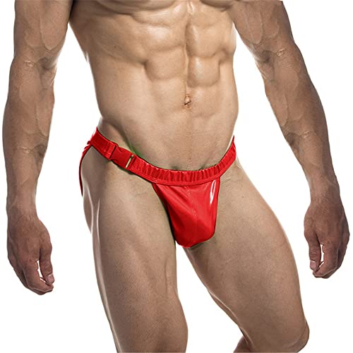 JOCKMAIL 3PCS/Pack Mens Swim Thongs Mens Swim Bikini Briefs Shiny Metallic Thong G-String Jockstrap Underwear3
