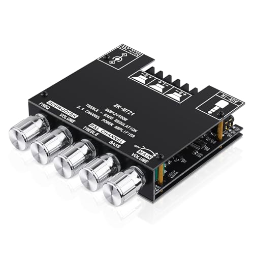 ARRAROWN Bluetooth 5.0I[fBIAv{[hAZK-MT21 2.1`l 50W x 2 +100W ~jTuE[t@[p[Av HiFifW^I[fBIAvW[ z[Xs[J[p(20-100WA4-8)ADC