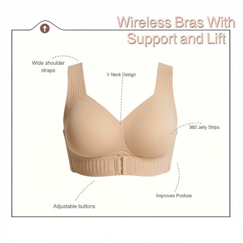 Aniywn Back Support Bras for Women Posture Front Closure Back Shaping Bra - image 5