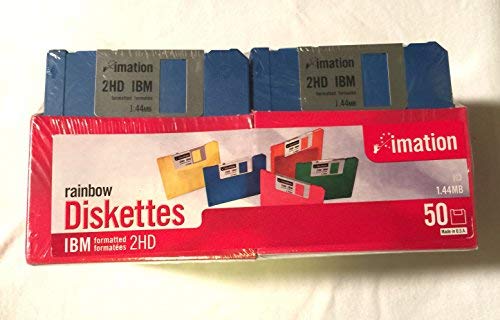 imation 50 ct Rainbow Diskettes IBM 2HD 1.44MB Discontinued