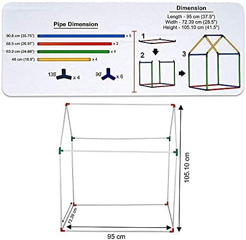 Sukan Tex ®Jumbo Size Extremely Light Weight Kids Play Theme Tent House for 3-8 Year Old Girls and Boys (Star House)