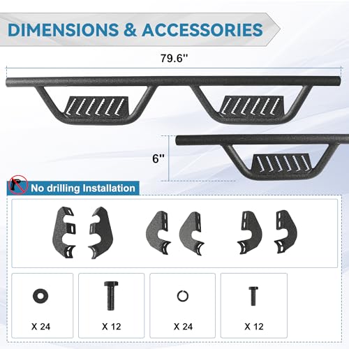 Estribos para Toyota Tacoma 2024-2025 acabado negro texturizado miniatura 7