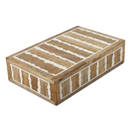 Image of Handicrafts Home 8x5x2 Decorative Box Handmade Storage Organizer Boxes with Lids Keepsake Gift Trinket Box Display Box, Kept Safari