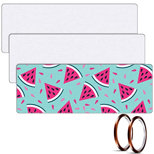 SATINIOR 3 Pieces Sublimation Mouse Pads Valentine's Pad Large DIY with 2 Rolls Heat Resistant Tapes Long Extended Mousepad for Transfer Present