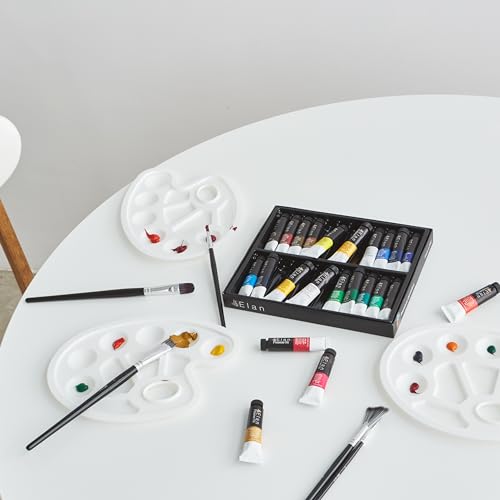 Elan Set Pintura y Oleo Profesional, 24 Tubos 12ml, Kit Pintura Oleo para Lienzos, Set para Adultos - imagen 6