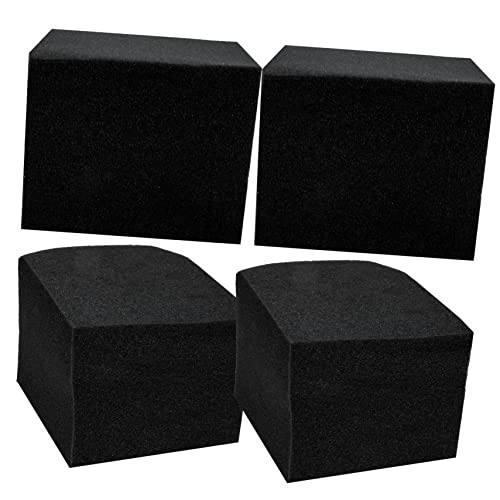 Bloques Acústicos de Esponja Negra 4 piezas para Puertas y Paredes para Reducción de Sonido miniatura 1