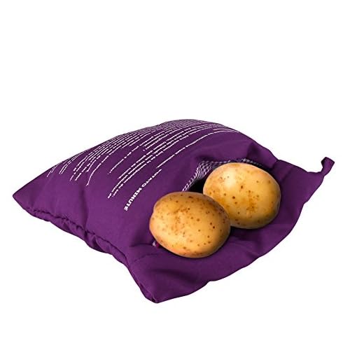 ele ELEOPTION Kartoffel Kochtasche Upgrade Mikrowellenherd Kartoffel Kochbeutel Mikrowelle Beutel Kochtasche für Kartoffel Tortillas Maiskolben Express Backen Werkzeug (Lila)