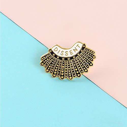 Image of RBG Pins Ruth Bader Ginsburg Pins I Dissent Pins RBG Dissent Collar Feminism Pins Women'S Rights Judge Badge Pins 4 pcs