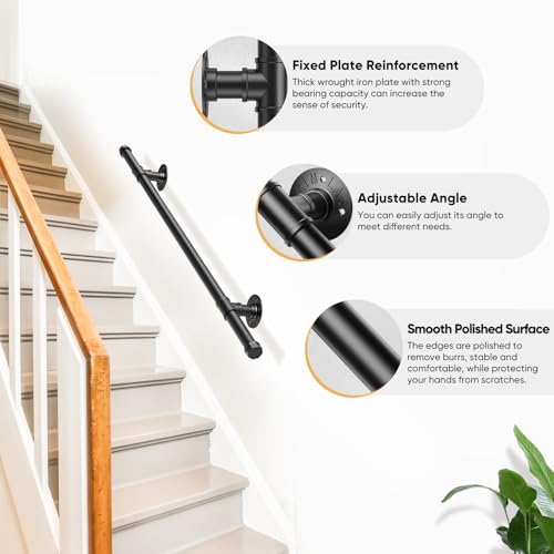 Main courante pour escaliers intérieur extérieur confort de maison 1m