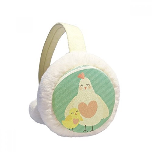 Orejeras de pollo verde de felpa unisex calentadores de invierno plegables