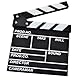 Filmklappe, Regieklappe, Filmregisseur Schindelplatte, Regieklappe Synchronklappe Clapperboard, Schiefer Fotografie,Video,TV Cut Action Szene Acryl Klöppel Board Requisiten,Film Requisiten,20 x 20cm