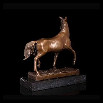 Amazon.co.jp: 銅像 青銅色の動物の馬の装飾の鋳造物の青銅色の金属の