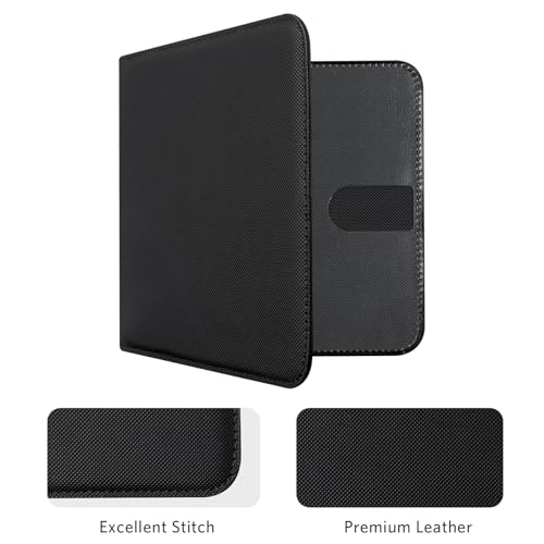 Image of CoBak Car Registration and Insurance Holder - Vehicle Glove Box Car Organizer, Auto Truck Comparment Accessories Case for Essential Document, Driver License, Cards (Rhombus Black)