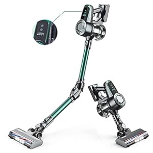 Laresar Akku Staubsauger, 30000 Pa Saugleistung bis zu 35 Min Laufzeit 4-in-1-Staubsauger beutellos kabellos mit Display…