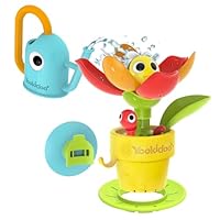 Yookidoo Toddler Baby Bath Toy (Ages 1-3) Pop-Up Bee Flower Sprinkler - Garden Adventure Set with Watering Can (Mold Free) Attach to Any Tub, Shower Fun for Bath time