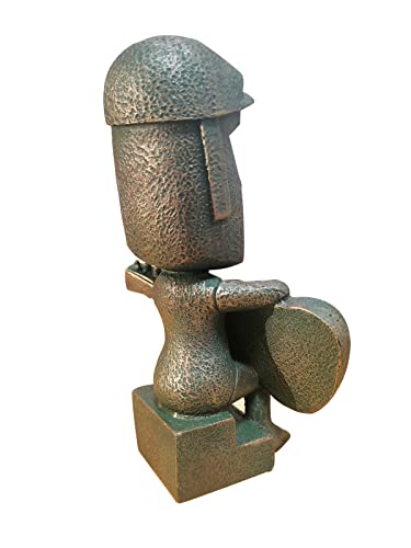 Figura Estatua Moai Decorativa para Escritorio 3.54x1.97x5.51 in miniatura 4