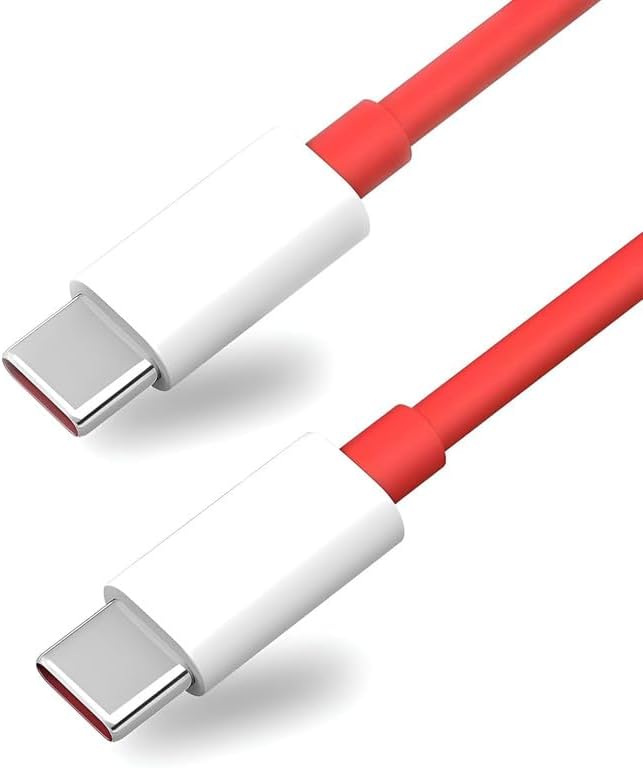 Type-C To Type-C Cable For Chevrolet Sail Hatchback Original USB Data & Charging Cable PD Dash WRAP Fast Charging 60W High Speed Rapid Fast Turbo QC 3.0 Charging Cable (Red, 4Amp, SZ.N6)
