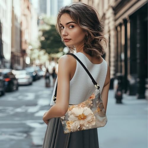 Image of Handbag for Women Leather Underam Shoulder Bag with Zipper Fashion Work Purse Waterproof Travel Wallet