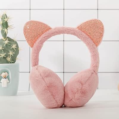 Miniatura 3 de Cute Ear Earmuff Girls Sequin Ear Muff Furry Plush Ear Warmer Outdoor Winter Ear Cover Cold Weather Ear Protector