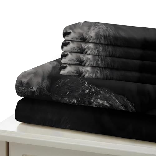Housse de couette lion parure de lit 3D imprimée en haute définition