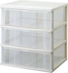 深い引出しでたっぷり入る収納ケース クローゼット用 日本製 完成品 コスパ 3段 機能面もばっちりな衣装ケース 【完成品】【幅63×奥行53×高さ69cm】