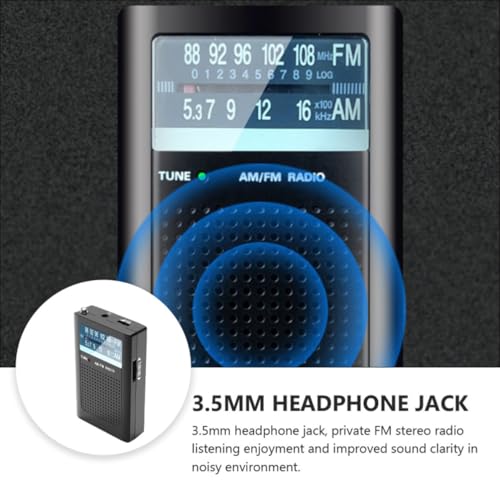 Mini radio ligera de plástico de 2 bandas FM AM con batería recargable integrada 7