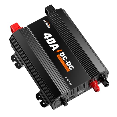 Image of LiTime 12V 40A DC-DC Lithium Battery Charger, 14.6V Output, M8 Terminal